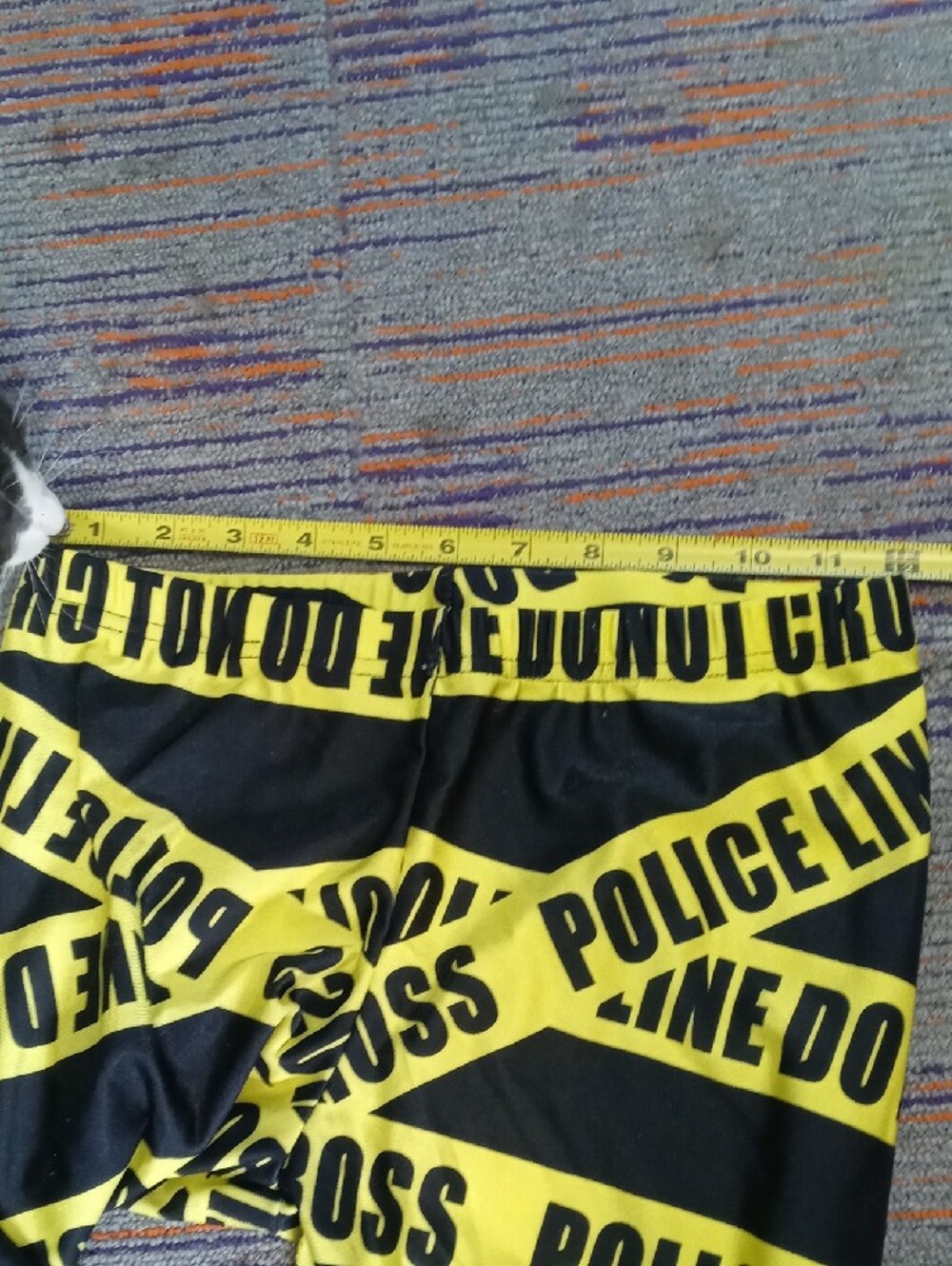 Yellow & Black 'Police Line' Graphic Leggings - Picture 3 of 8